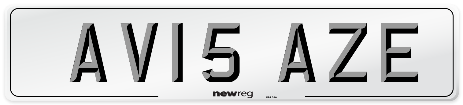 AV15 AZE Number Plate from New Reg